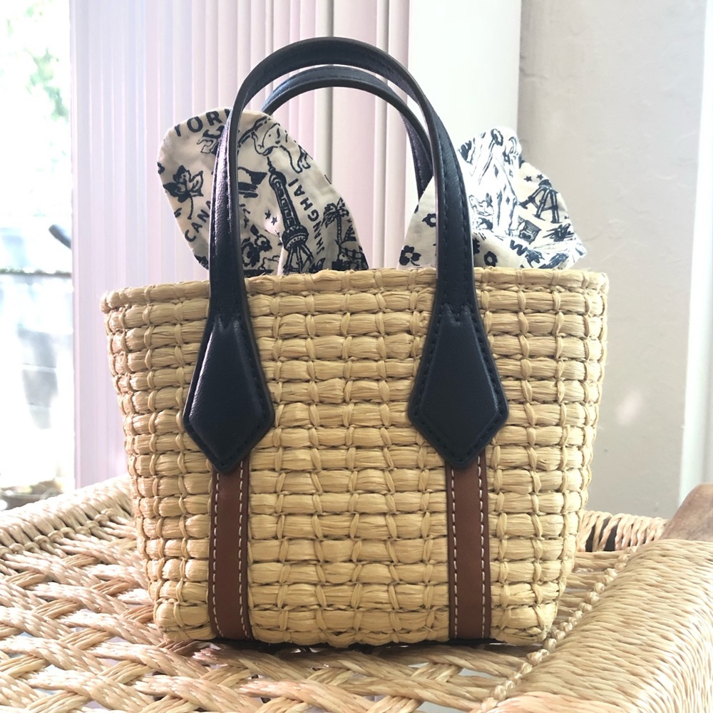 Tory Burch Perry Straw Nano Tote